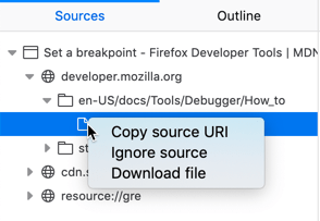 debugger-source-list-cxt-menu.png